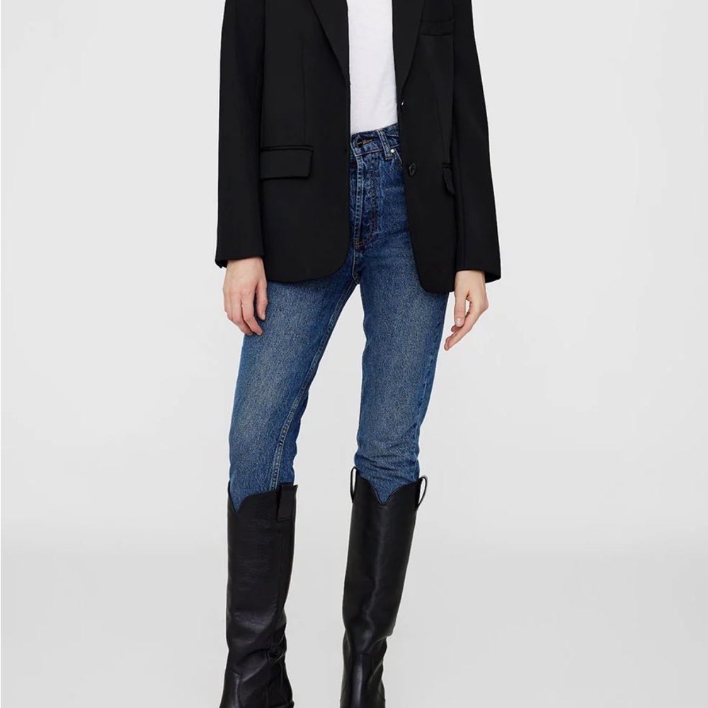 Anine Bing Black Leather Boots Tania Boot